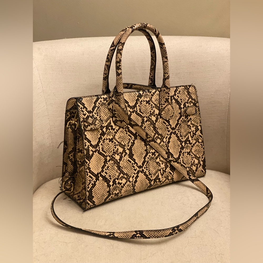 Target Brand Tan Snake Print Purse